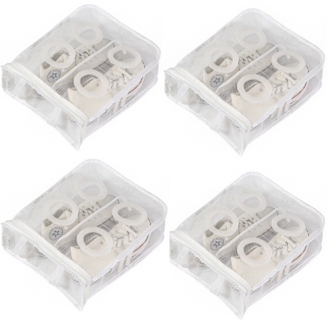 쏭킴 변형방지 운동화 세탁망 L 36 x 30 x 12 cm, 화이트, 4개