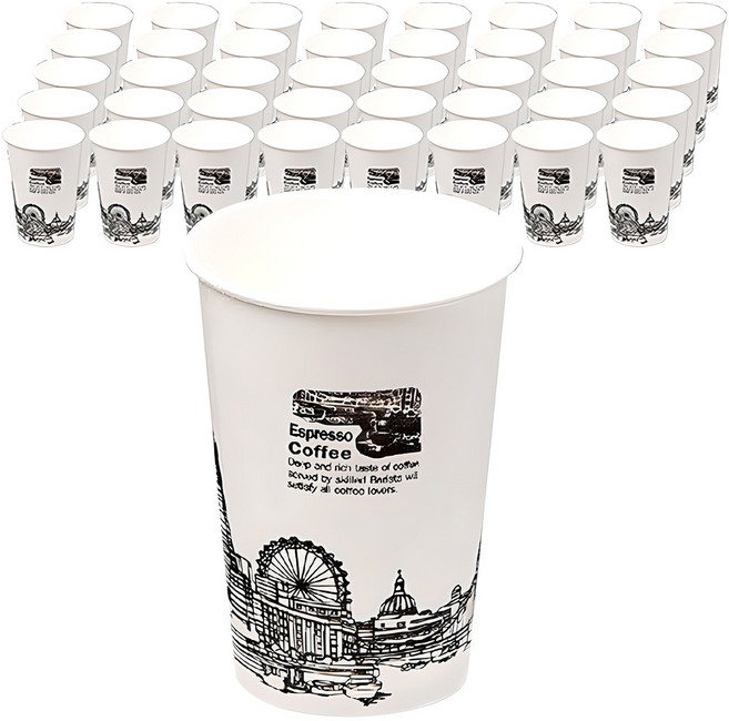 더빈썸 런던 이미지 종이컵 240ml, 100개입, 1개