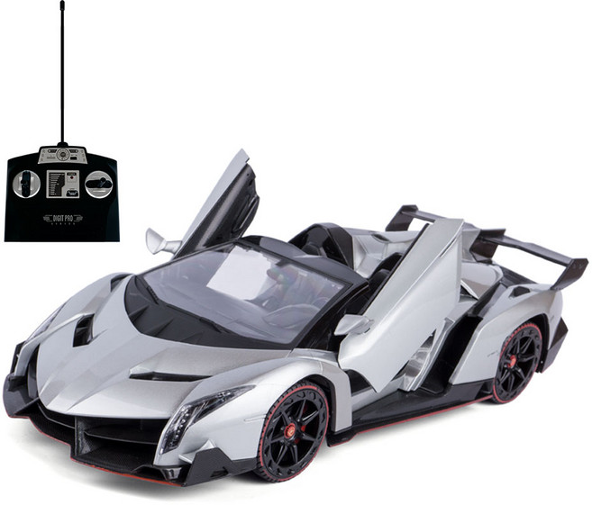 토이게이트 아동용 1:14 27MHz 2WD LED 자동오픈 로드스터 스트라이크 RC카, 그레이, 1개