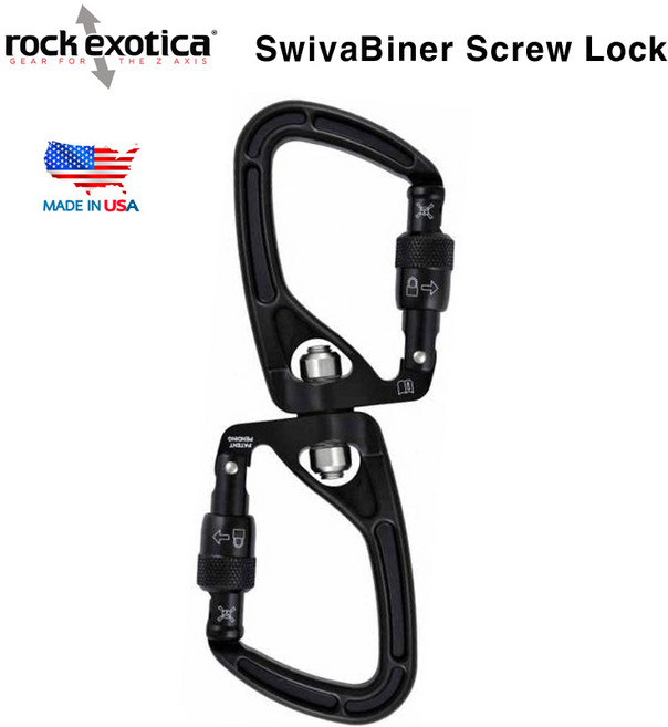 락엑소티카 스위바비너 잠금 카라비너 스위벨 산업 암벽등반 SwivaBiner