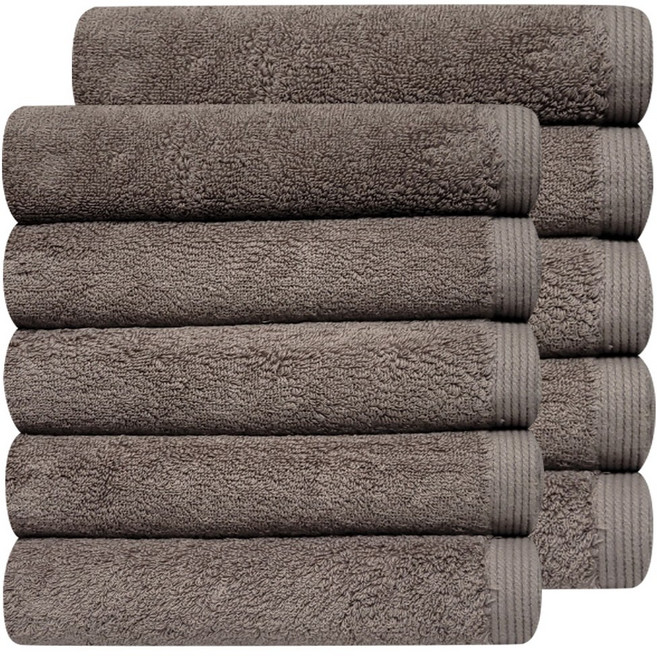 다주타올 10장 두꺼운 호텔수건 40수 코마사 200g, 모카브라운, 10개