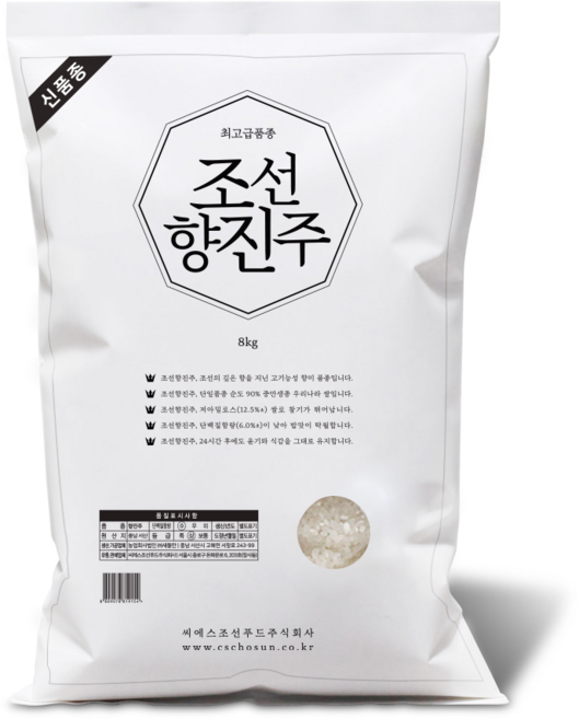신품종 조선향미 조선향진주 최고급품종 맛있는쌀, 8kg, 1개