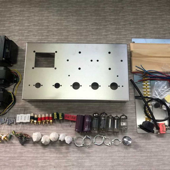 6N2 6P1 진공관 키트 (셀프 키트 자작 앰프 납 조립 및 DIY 전체 푸쉬풀 블루투스, C. 흰색