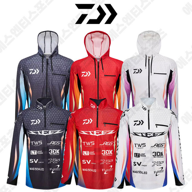 다이와 DAIWA 낚시복 긴팔 티셔츠 후드 스탠드카라 DE-5606CS 루어 갯바위 선상