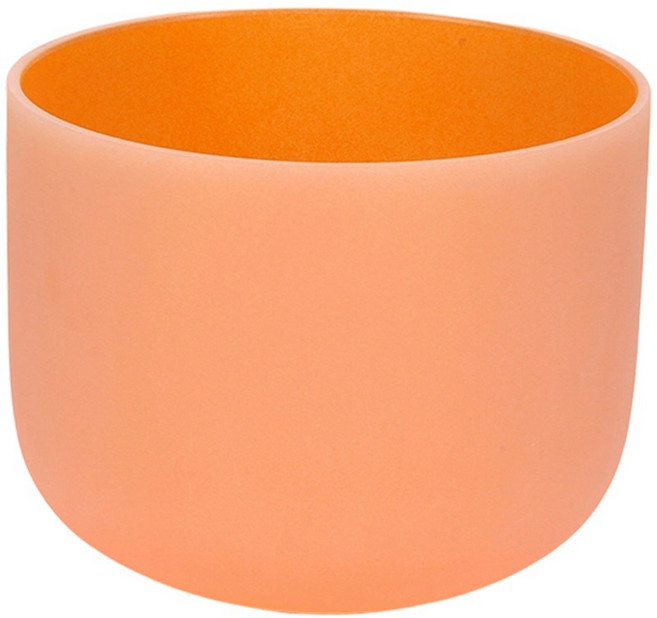 彩色水晶缽水晶頌缽石英缽頌缽專業療愈頌缽無暇純色, 1, 橙色10寸