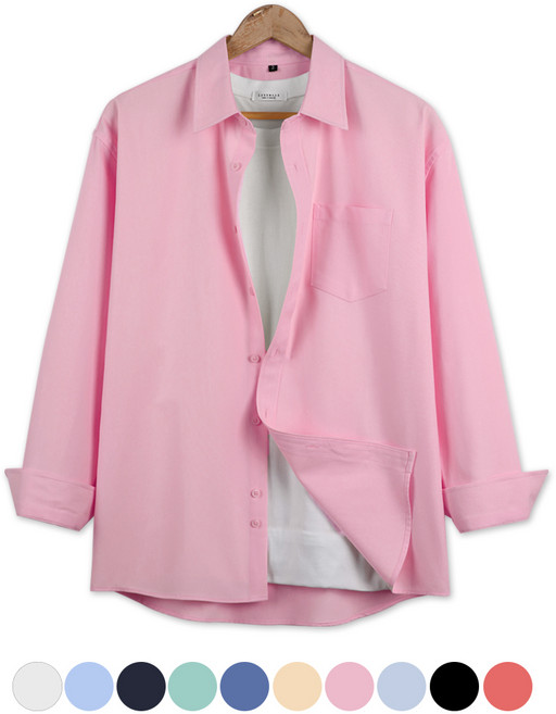 오버나인 남자 남성 루즈핏 옥스포드 남방 코튼 탄탄핏 셔츠