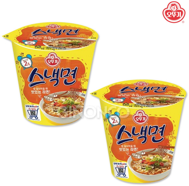 오뚜기 스낵면 큰컵라면, 2개