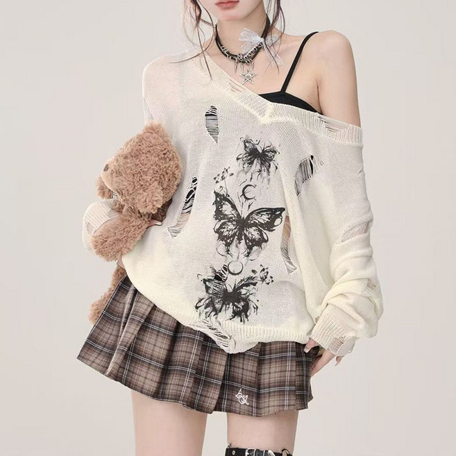 메인워크 여성 얇은 가디건 여름 냉장고 블라우스 기질 패션 아우터 자외선 차단 얇은 오프숄더 긴팔 니트 시크 상의