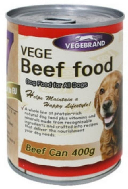베게브랜드 강아지 통조림 대용량 캔, 소, 400g, 3개