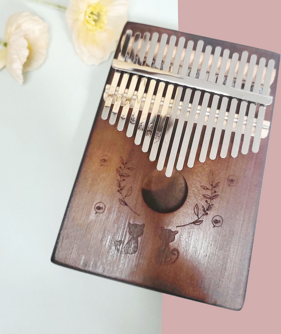 뮤직앤라우라 고급 월넛 AK-10 17음계 칼림바 어쿠스틱 입문용, AK-10(월넛), 1개