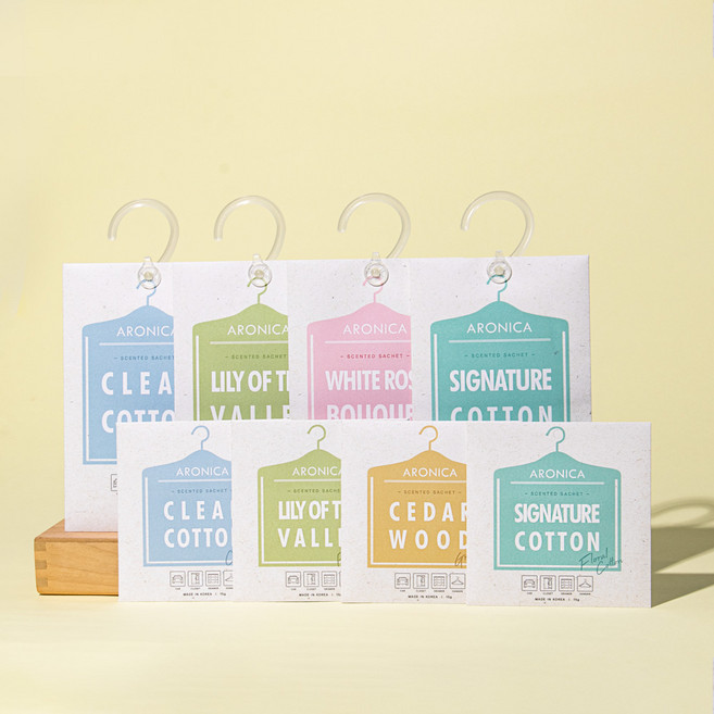 데이필데이 옷걸이형 샤쉐 옷장방향제 15g 6개SET, 대5p릴리오브더밸리