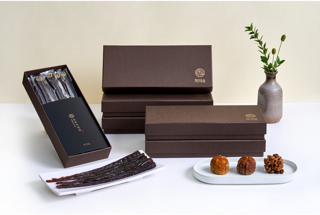 채가로움 수제 도라지정과 보자기 포장 명절 상견례 답례품 선물세트, 도라지정과150g+곶감정과5구