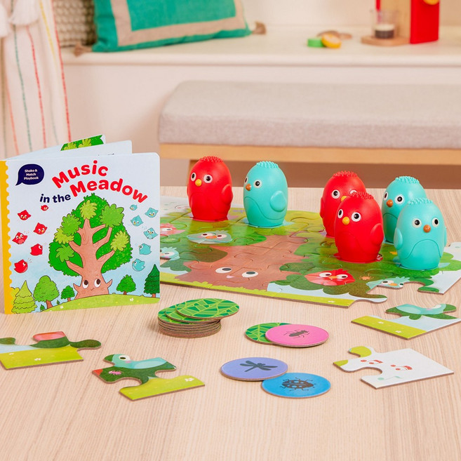 [밧핫에듀케이션] 쉐이크사운드메모리게임 몬테소리 감각발달 장난감, 1개