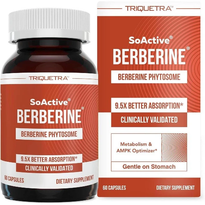 트리쿼트라 소액티브 베르베린 파이토솜 SoActive Berberine 550mg 60정 - 쿠팡