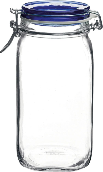 쨈병 원두보관병 잼병 과일청 밀폐 유리병 피도병 보르미올리 fido 이태리, 블루_1500ml, 1개