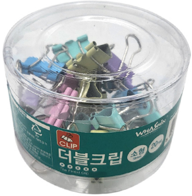 화신 더블클립 파스텔 소형 20개입, 1개