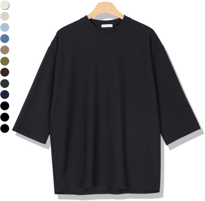 오마보이 남성용 링클프리 사방스판 오버핏 7부티