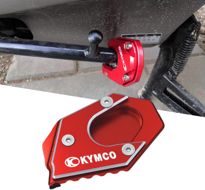 CHEKIS 킴코 다운타운 스탠드클립 사이드스탠드 익사이팅 KYMCO 로고각인, 레드, 1개