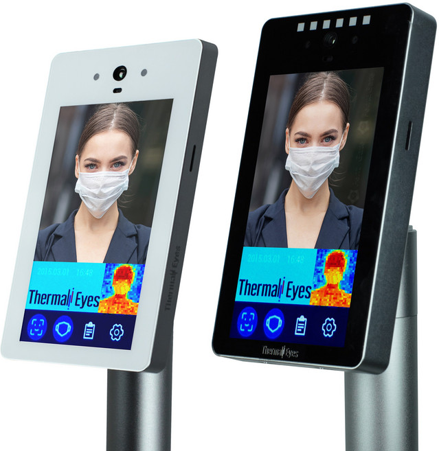 [써멀아이즈]순수국산 안면인식 열화상카메라 발열체크기(스탠드포함+무료배송), 테이블 스탠드, 블랙, 1개