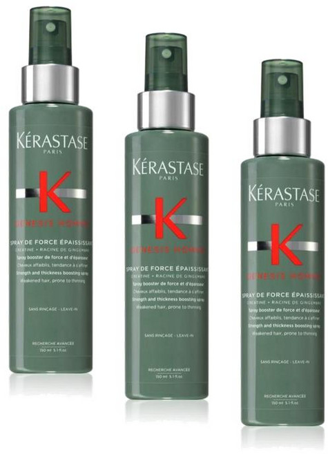 케라스타즈 제네시스 옴므 씨크닝 스트렝스 스프레이 Kerastase Genesis Homme Thickening Force Spray, 3개, 150ml