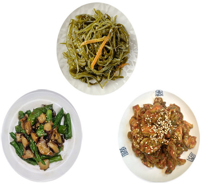 정래윤의오늘반찬 가정식집밥 3종반찬세트 미역줄기+꽈리고추가문어조림+오이지무침, 1세트, 400g