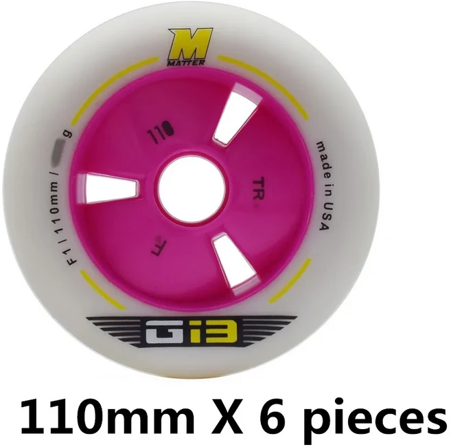 MATTER Gi3 인라인 스피드 스케이트 타이어 휠 86A 90mm 트랙 도로 마라톤 레이스 ruedas F1, 05 6 pink 110mm
