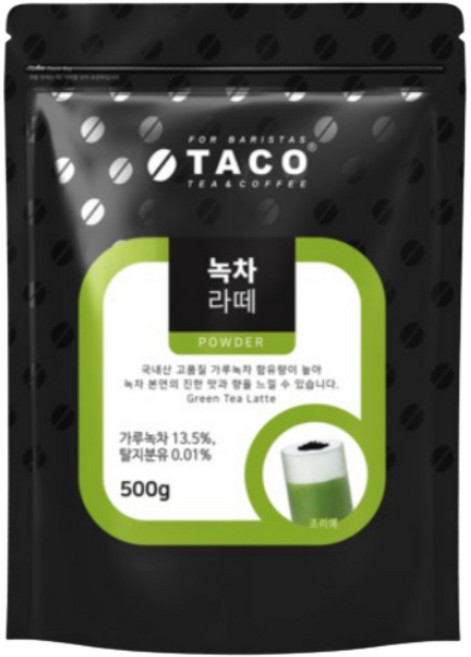 타코 녹차라떼 분말, 500g, 1개입, 8개