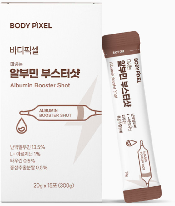 바디픽셀 마시는 알부민 부스터샷 15p, 1개, 300g