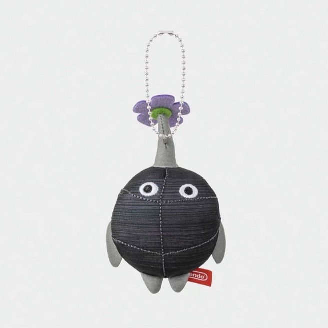 任天堂 皮克敏 鑰匙圈毛絨吊飾, 1個, 黑色