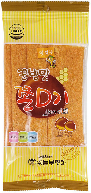 놀부 꿀밤쫀디기 110g 5입, 5개