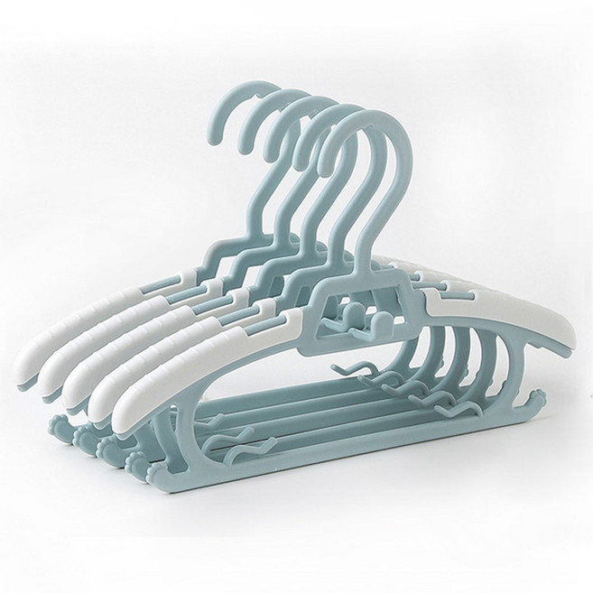 재니홈 길이조절 유아 옷걸이 세트, 블루, 10개