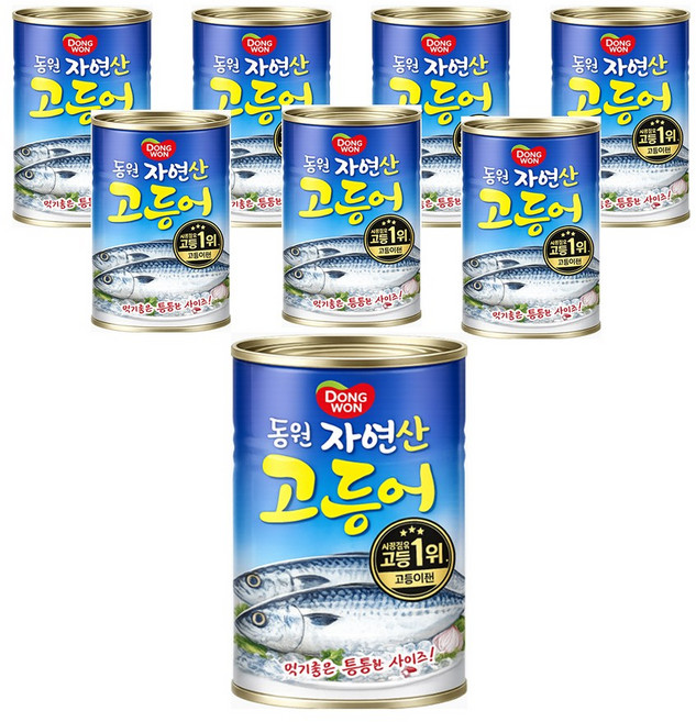 동원 원터치캔 자연산 고등어 300g, 8개