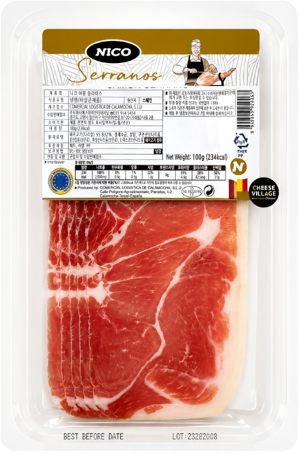 니코 하몽 세라노 햄 슬라이스 80g, 100g, 1개