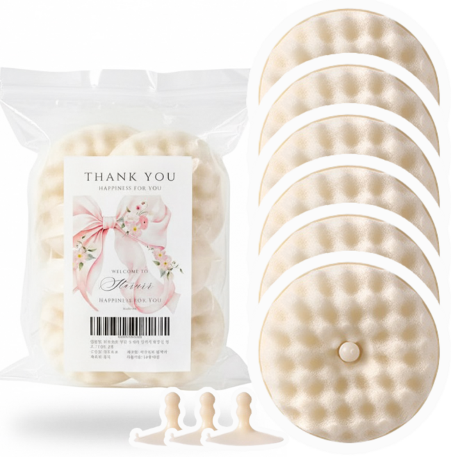 하루르르 주방 수세미 설거지 화장실 청소, 1세트, 6개