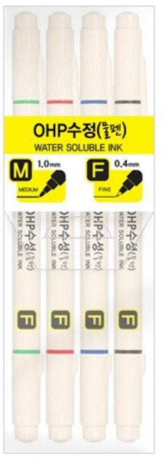 자바 java OHP수성펜4색세트 M ADN F 물펜 미디움 fnv*413OU
