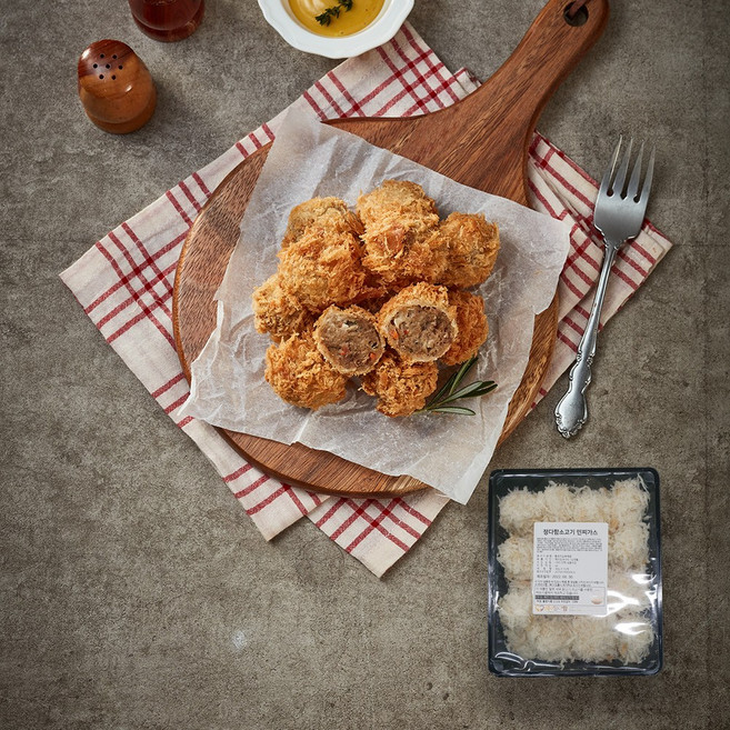 정다함돈가스 수제 소고기민찌가스 +소스2, 15개, 30g