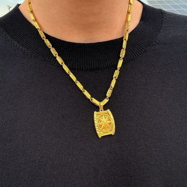 순금 24k 금 플레닛 남자 신형 메달 팬던트 팬던트 목걸이 18.75g(5) 선물 디자인