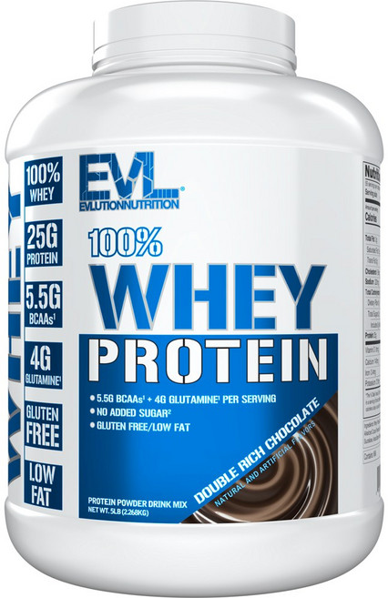EVLUTIONNUTRITION 웨이 프로틴 더블 리치 초콜릿 맛, 2.268kg, 1개