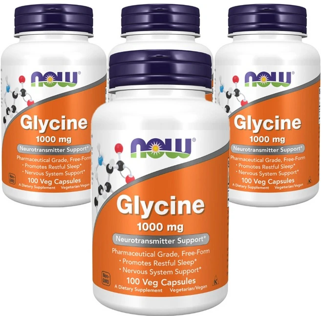 나우푸드 글리신 1000mg 베지 캡슐 비건, 100정, 4개 - 쿠팡
