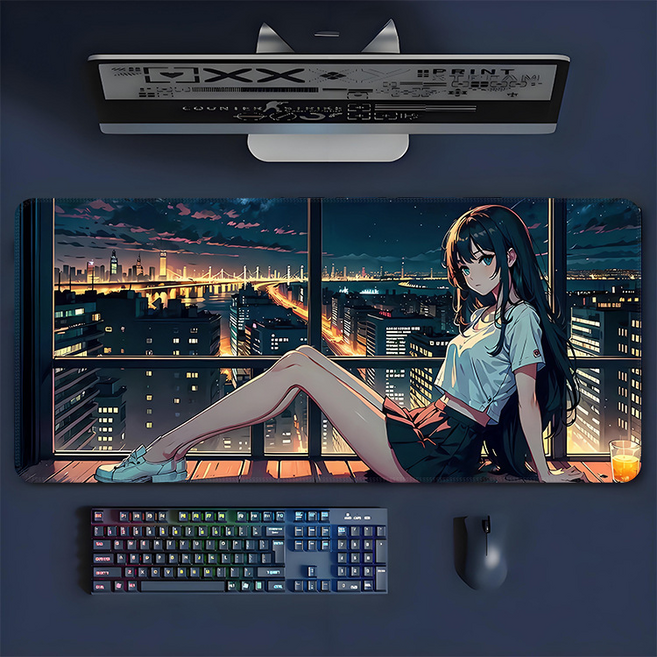 라나야 애니메이션 게이밍 마우스 장패드 데스크 매트, 0 0 6