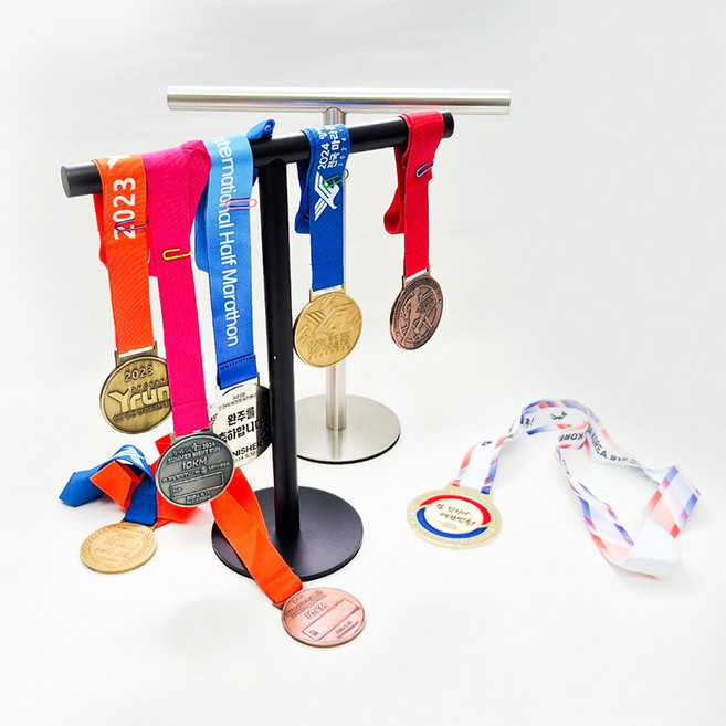 메달 거치대 러닝 마라톤 태권도 메달걸이 메달 진열거치, 1개, 메달거치대-실버