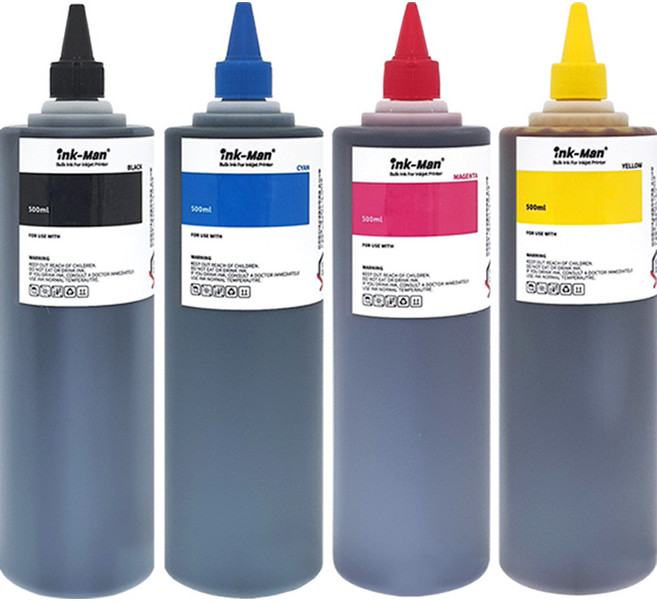 잉크맨 캐논 전기종 호환 무한 공급기 리필 잉크 C900D-BK/C/M/Y 500ML 4색 세트, C900D 500ml 4색 세트(캐논호환), 4개