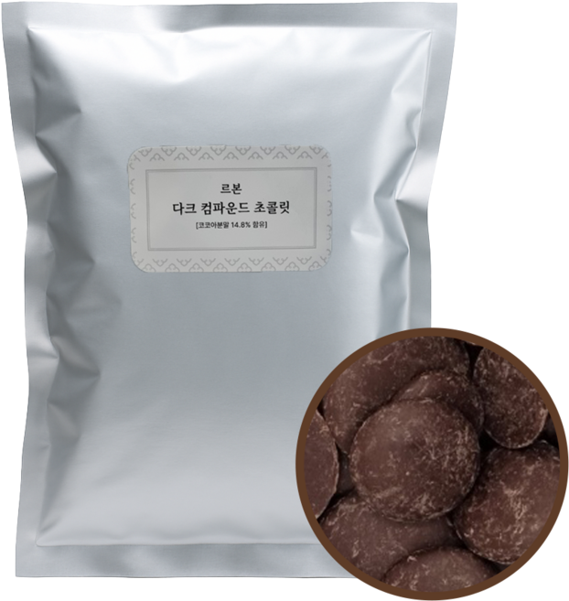 푸드길 르본 다크 코팅 컴파운드 초콜릿, 1kg, 1개