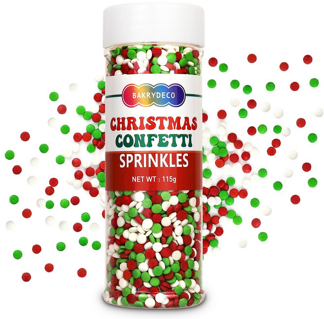 베이크리데코 크리스마스 컨페티 스프링클, 1개, 115g