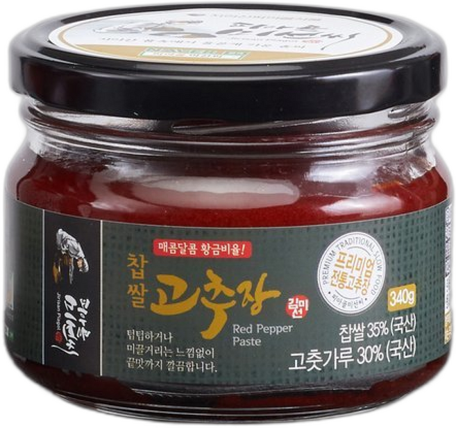 프리미엄 전통한식 찹쌀고추장, 340g, 1개