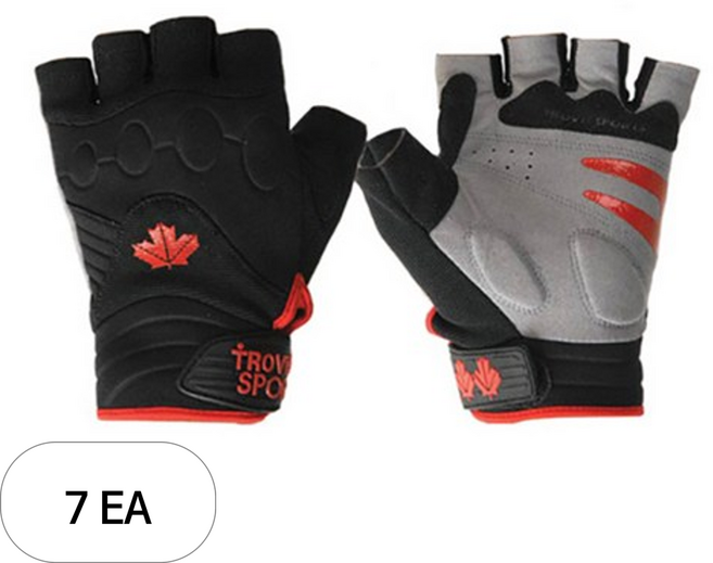 트로비스 헬스장갑 TS7000, 7개, 혼합색상