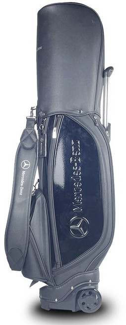 벤츠 골프백 바퀴 카트백 바퀴형 방수 캐디백 스탠드백 삼각대 벤츠캐디백 달린 하드, 블랙