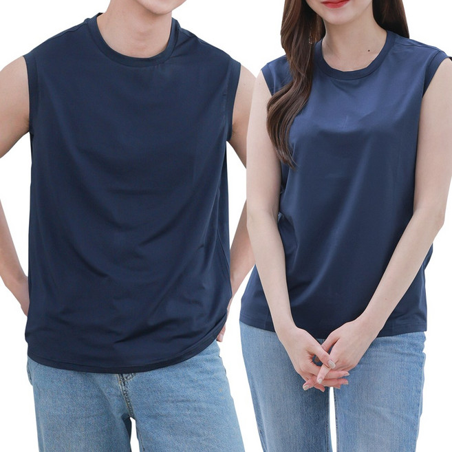 쿨 스트레칭 기능성 민소매 티셔츠 2P_남녀공용 헬스나시