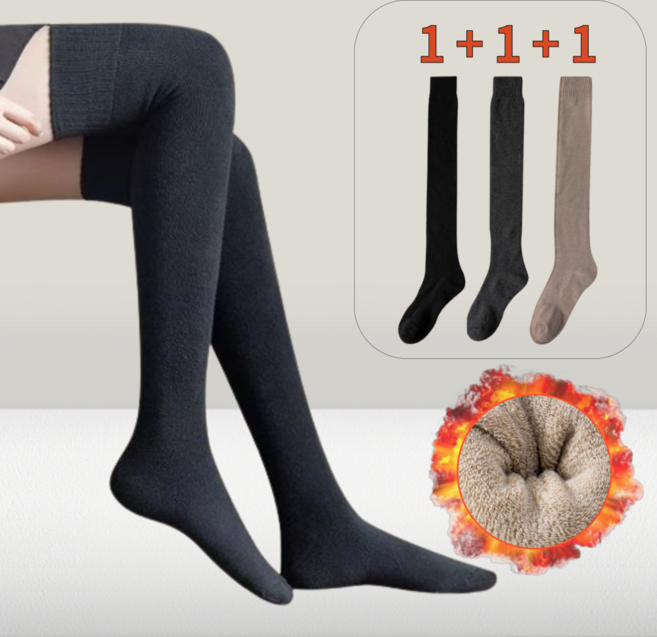 루닌 여성 기모 니삭스 3종세트