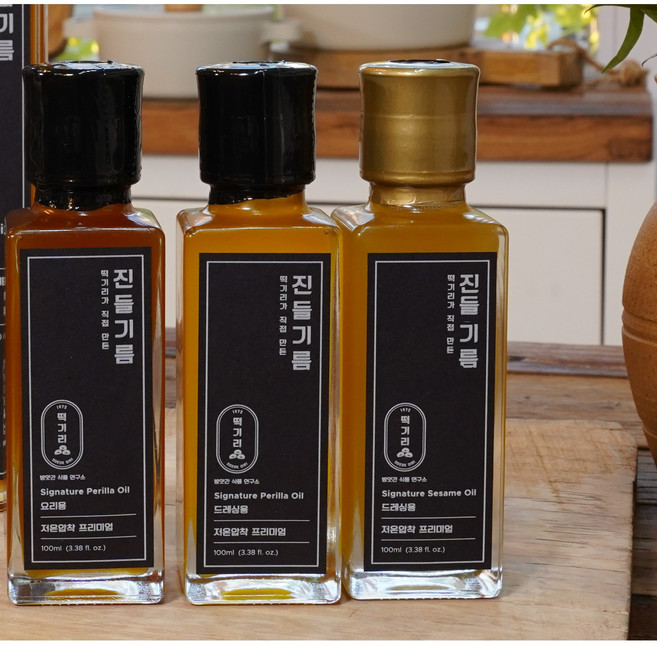 떡기리 엑스트라 버진 프리미엄 저온압착 파주떡기리방앗간 진들기름 100ml, 떡기리 진들기름(요리용) 100ml, 1개